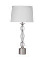 Bassett Clear/Brushed Silver Bella Table Lamp