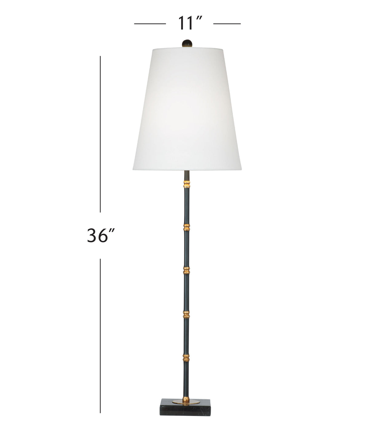 Bassett Black Alamance Table Lamp