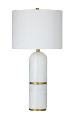 Bassett White/Brass Wake Table Lamp