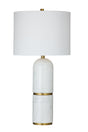 Bassett White/Brass Wake Table Lamp