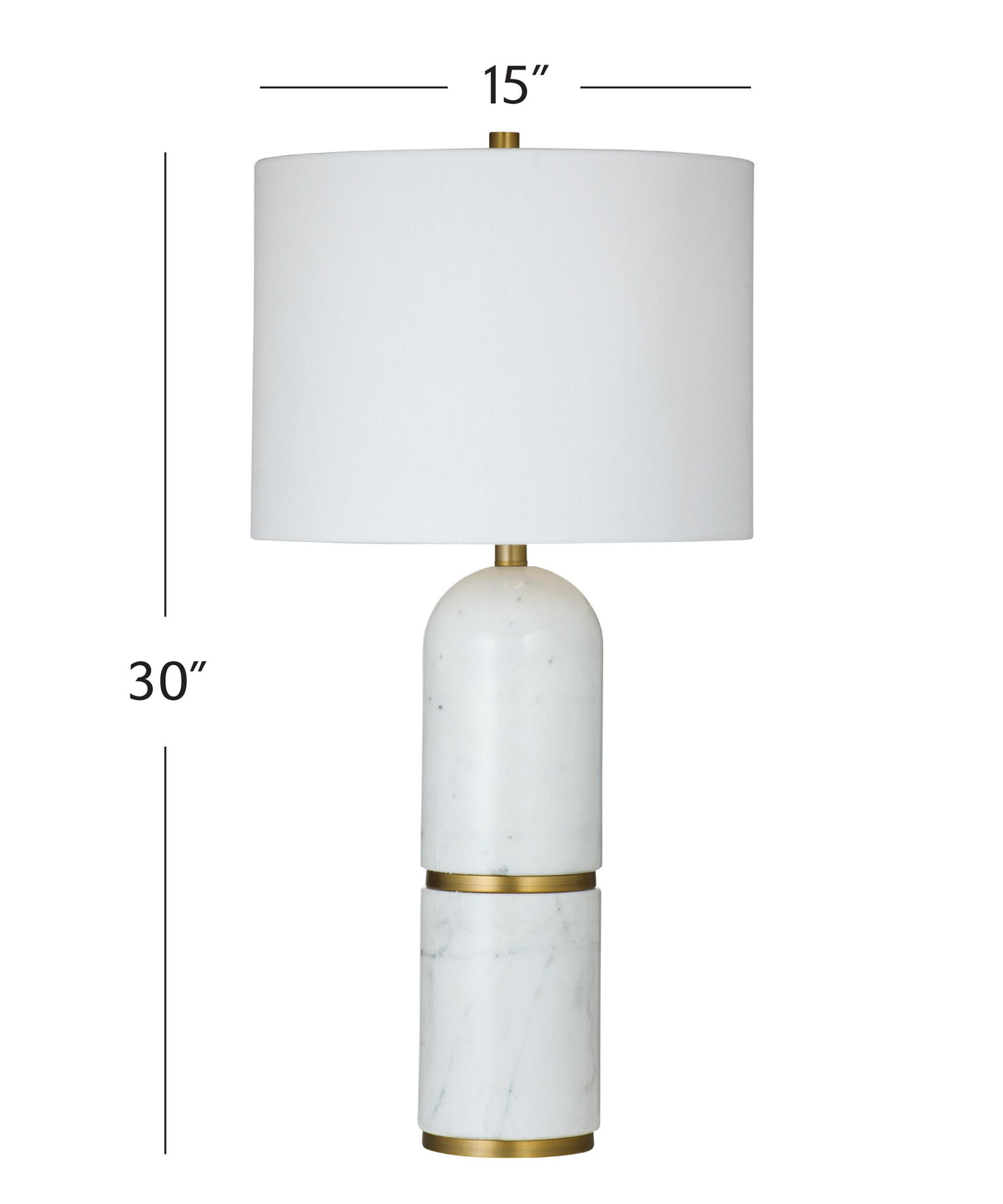 Bassett White Wake Table Lamp
