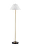 Bassett Black/Brass Lenor Floor Lamp