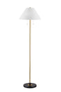 Bassett Black/Brass Lenor Floor Lamp