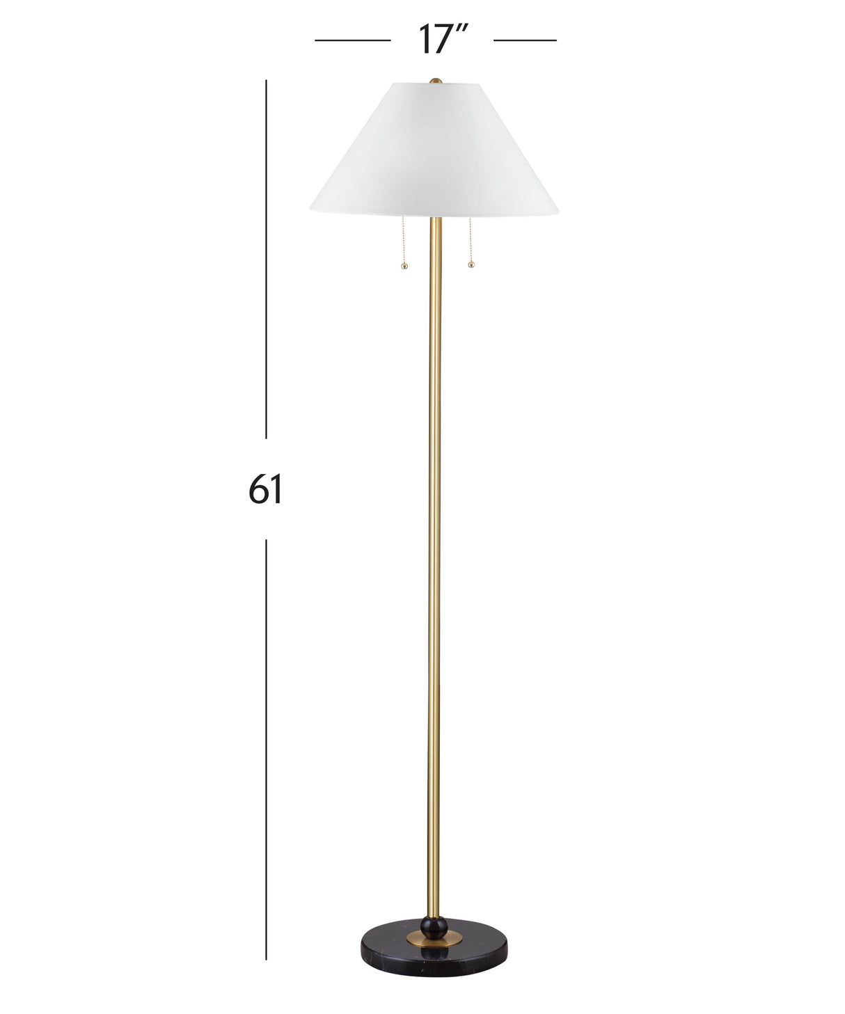 Bassett Gold Lenor Floor Lamp