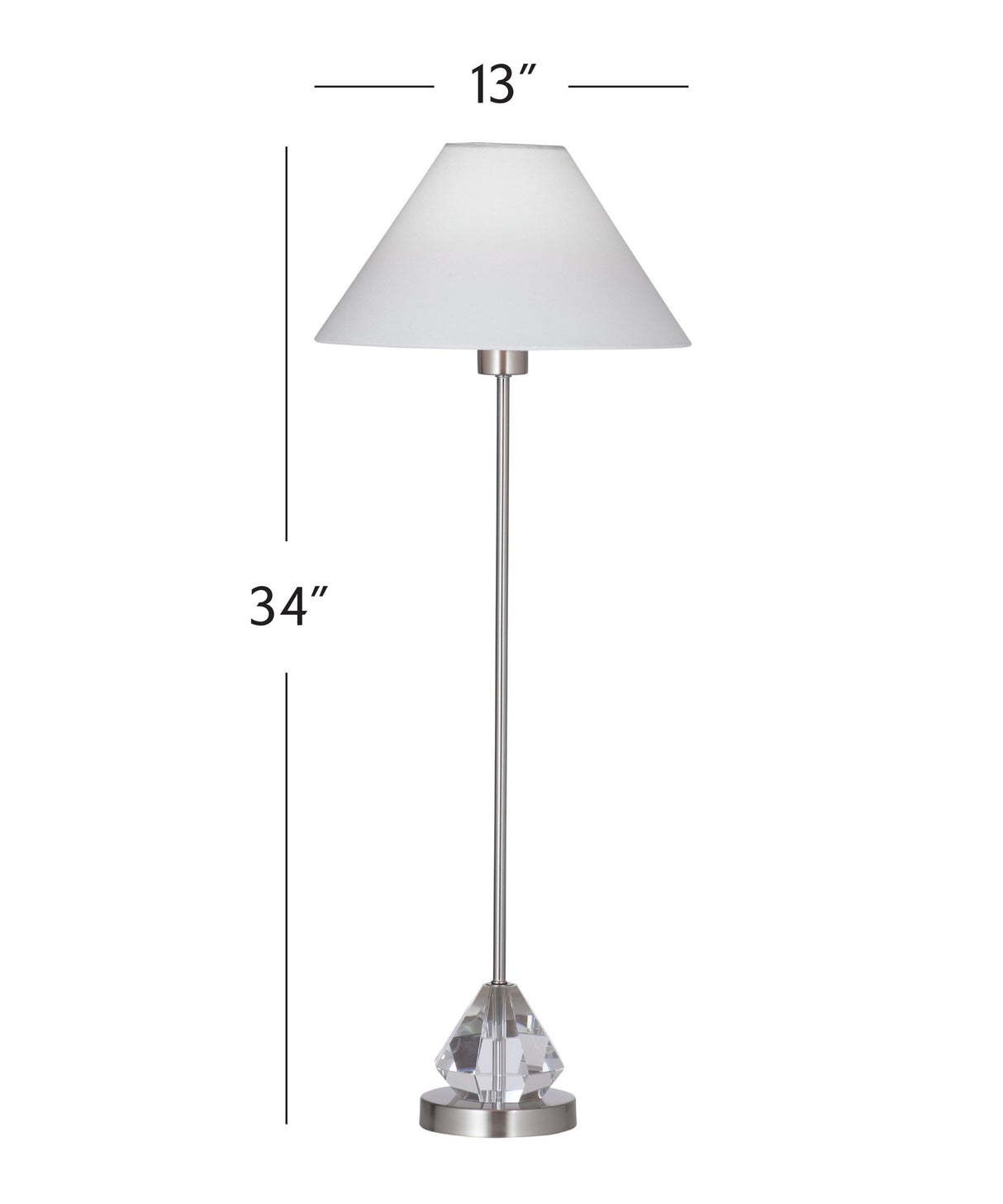 Bassett Brushed Steel Milford Table Lamp