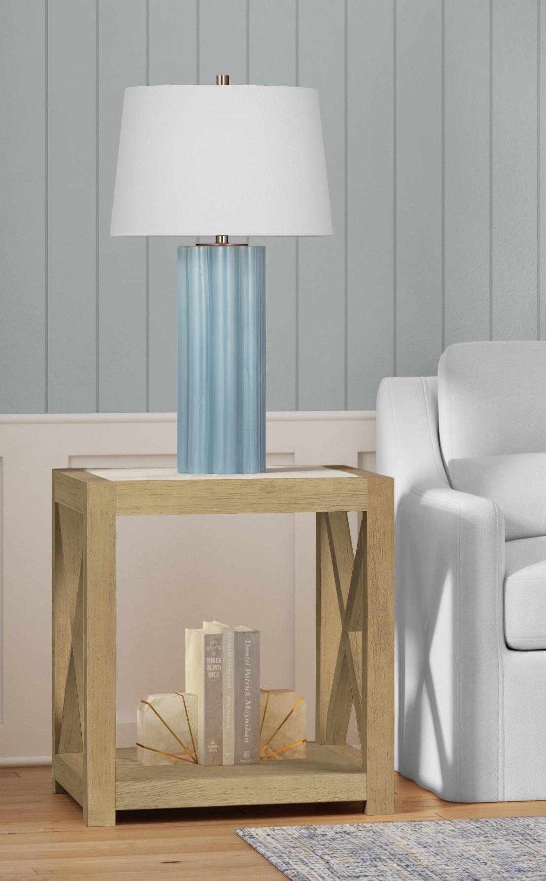 Bassett Blue Shreen Table Lamp