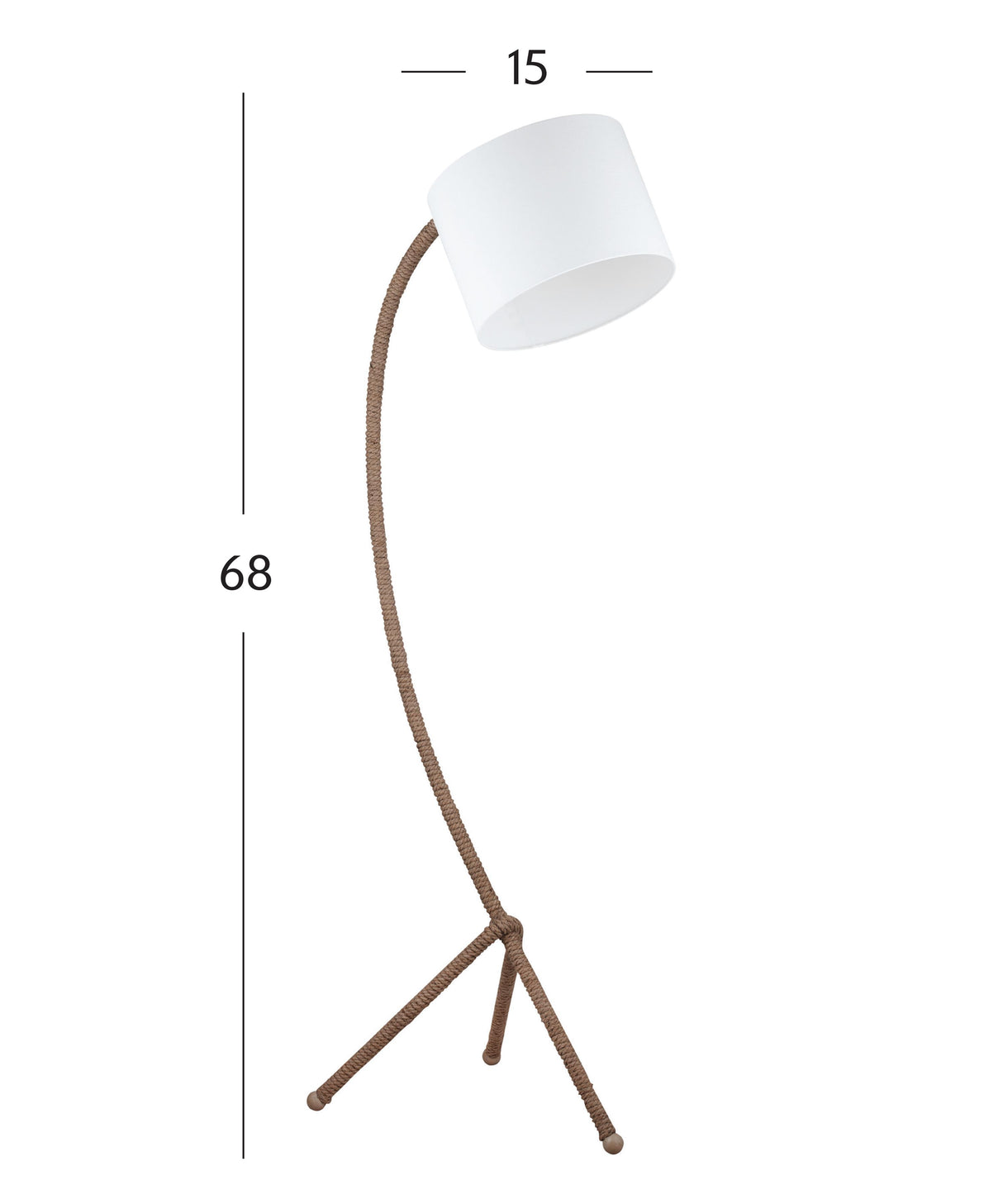 Bassett Natural Arturo Floor Lamp