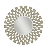 Bassett Silver Leaf Chequers Wall Mirror