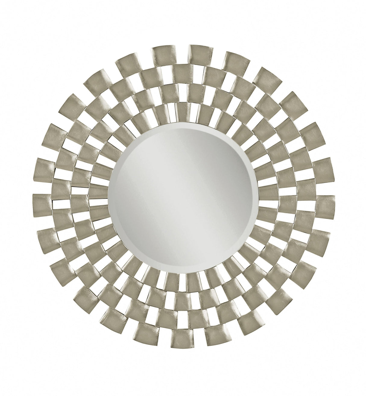 Bassett Silver Leaf Chequers Wall Mirror