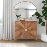 Bassett Antq Gold Leaf Brookings Floor Mirror