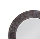 Bassett Distressed Gray Hunter Round Mirror