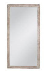 Bassett White with Gold Touch Pangea Floor Mirror