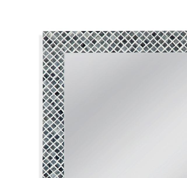 Bassett Black/White Henn Wall Mirror