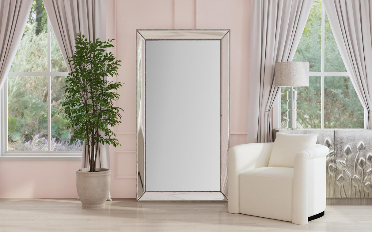 Bassett Weathered Gray Zip Floor Mirror