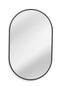 Bassett Matte Black Oval Wall Mirror