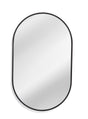 Bassett Matte Black Oval Wall Mirror