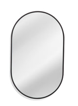 Bassett Matte Black Oval Wall Mirror