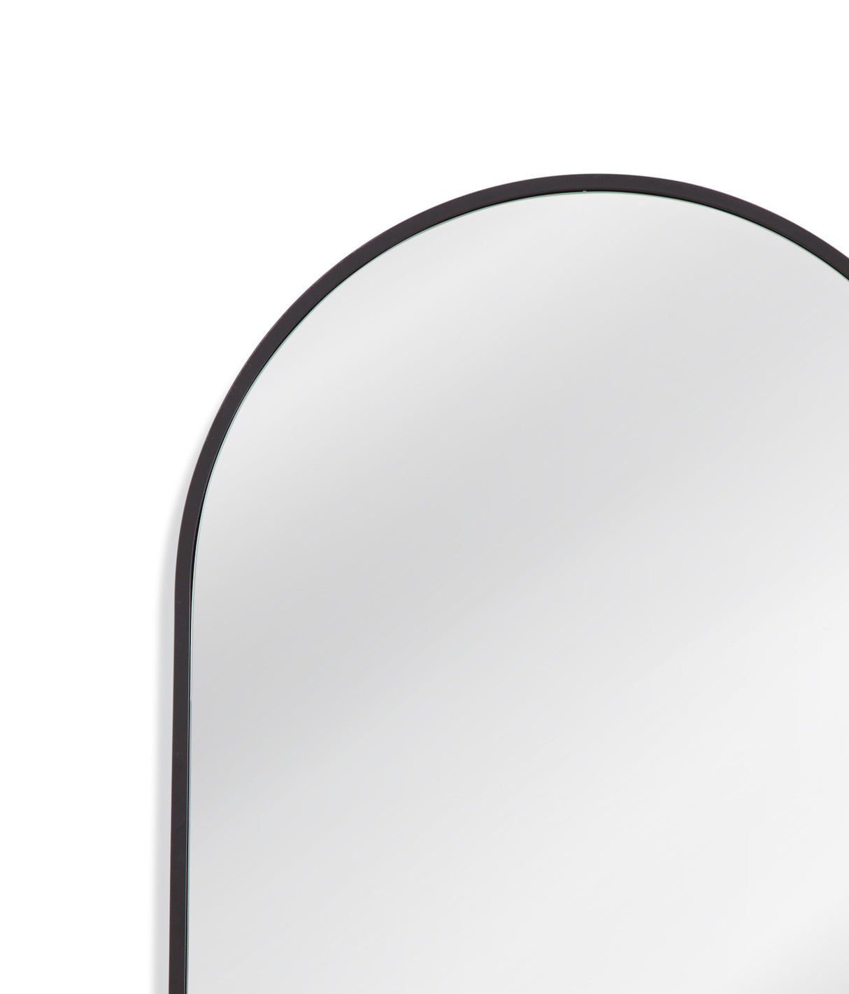 Bassett Matte Black Oval Wall Mirror