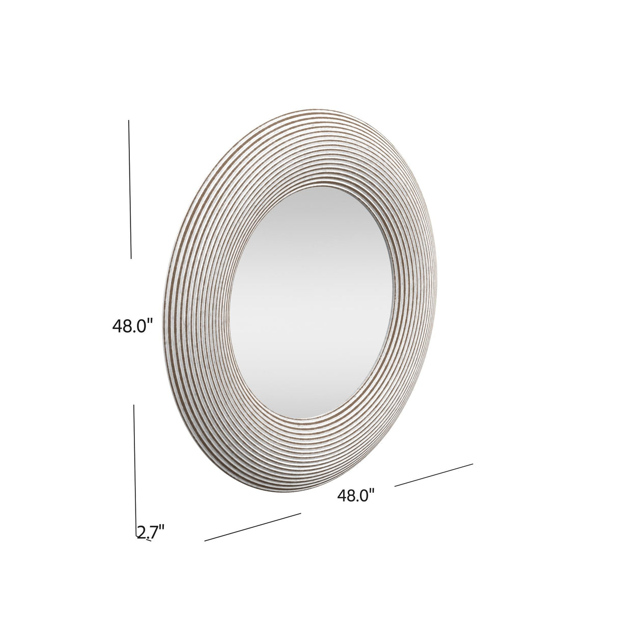 Bassett White Spin Wall Mirror