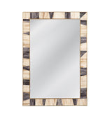Bassett Gray/Ivory/Brass Cladding Season Wall Mirror