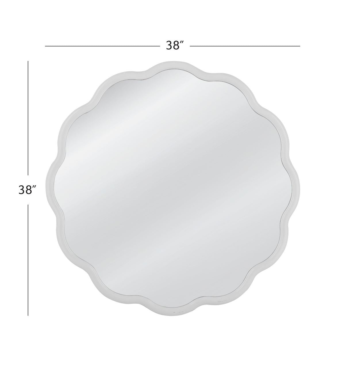 Bassett White Azalea Wall Mirror