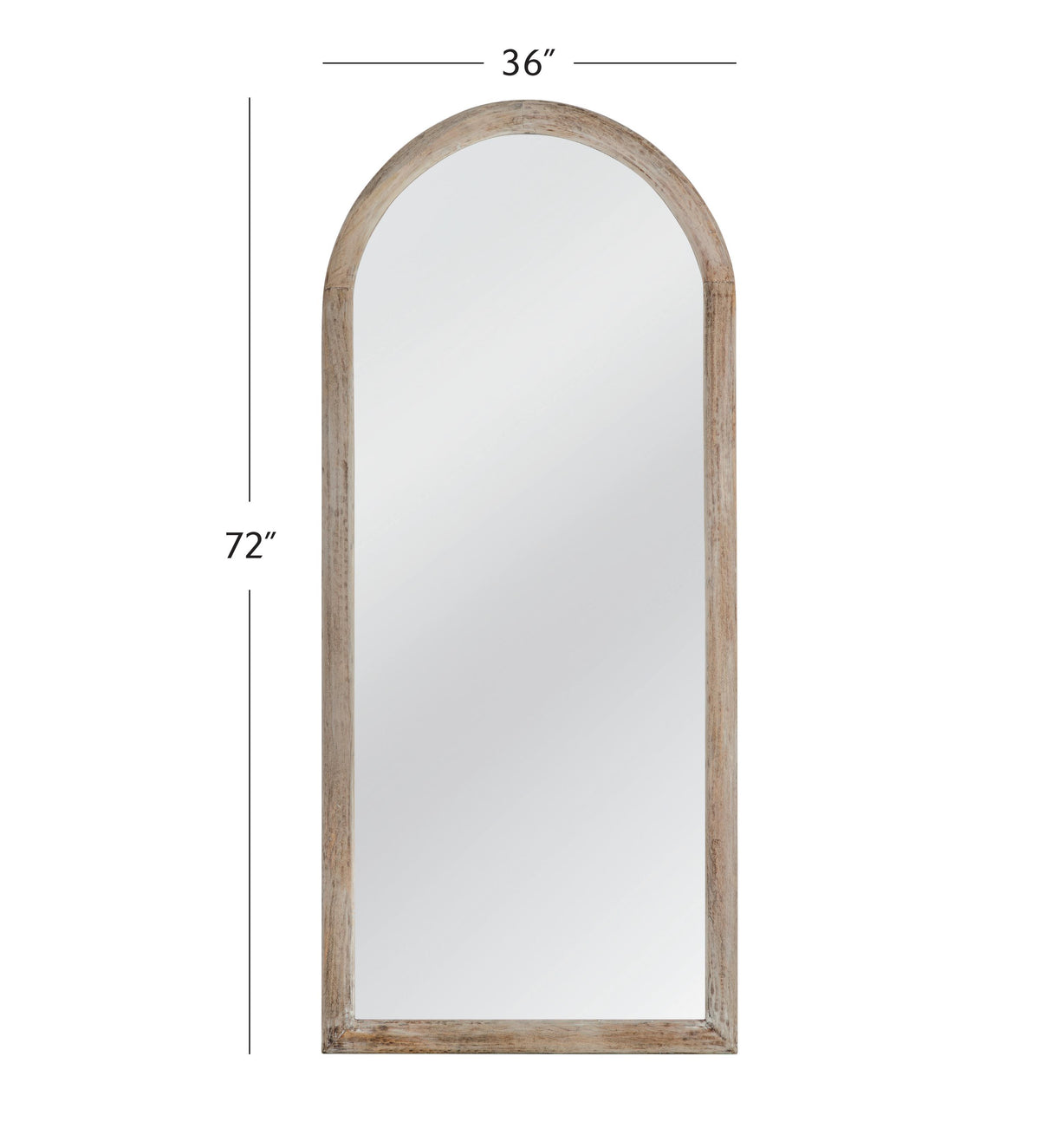 Bassett Natural White Wash Bay Floor Mirror
