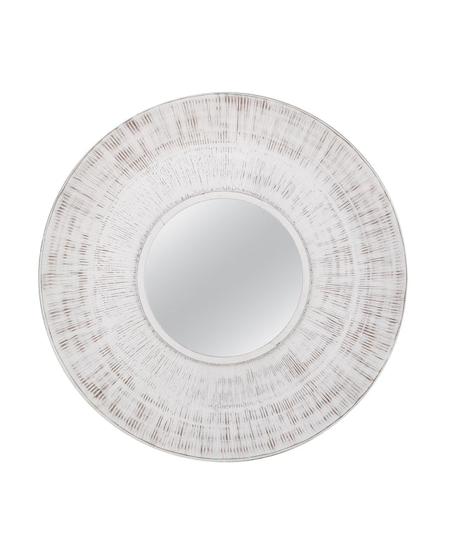 Bassett Distressed White Ocean Isle Wall Mirror
