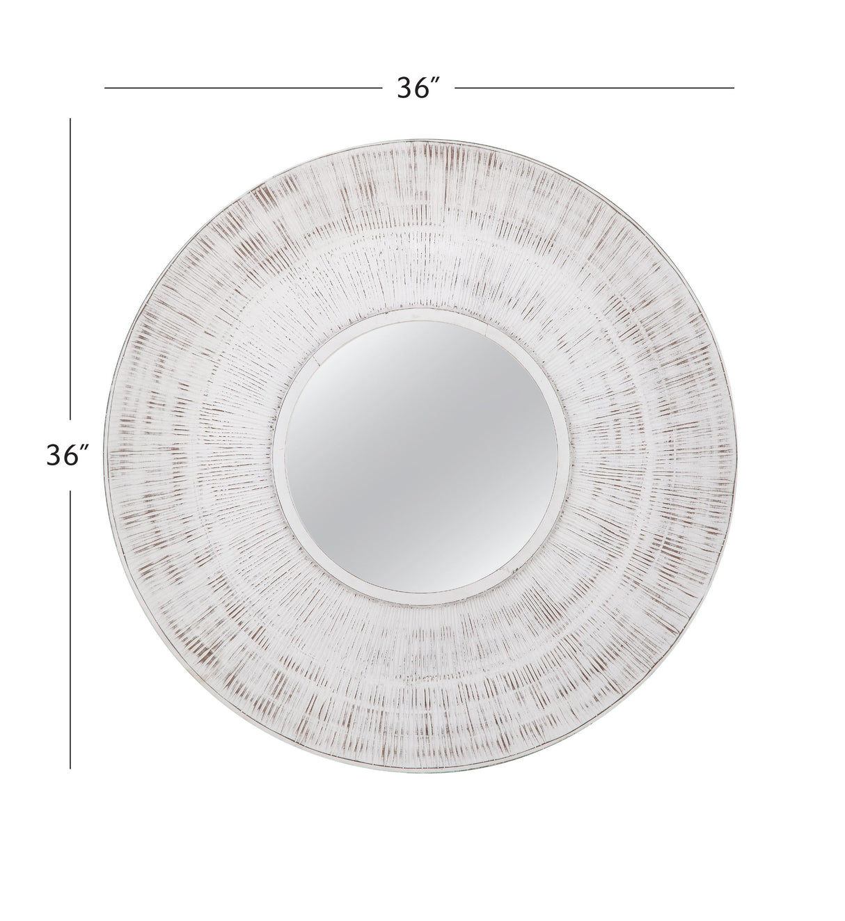 Bassett Distressed White Ocean Isle Wall Mirror
