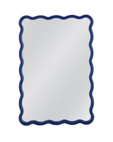 Bassett Navy Lacquer Camellia Rectangular Wall Mirror