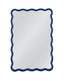 Bassett Navy Lacquer Camellia Rectangular Wall Mirror