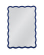 Bassett Navy Lacquer Camellia Rectangular Wall Mirror