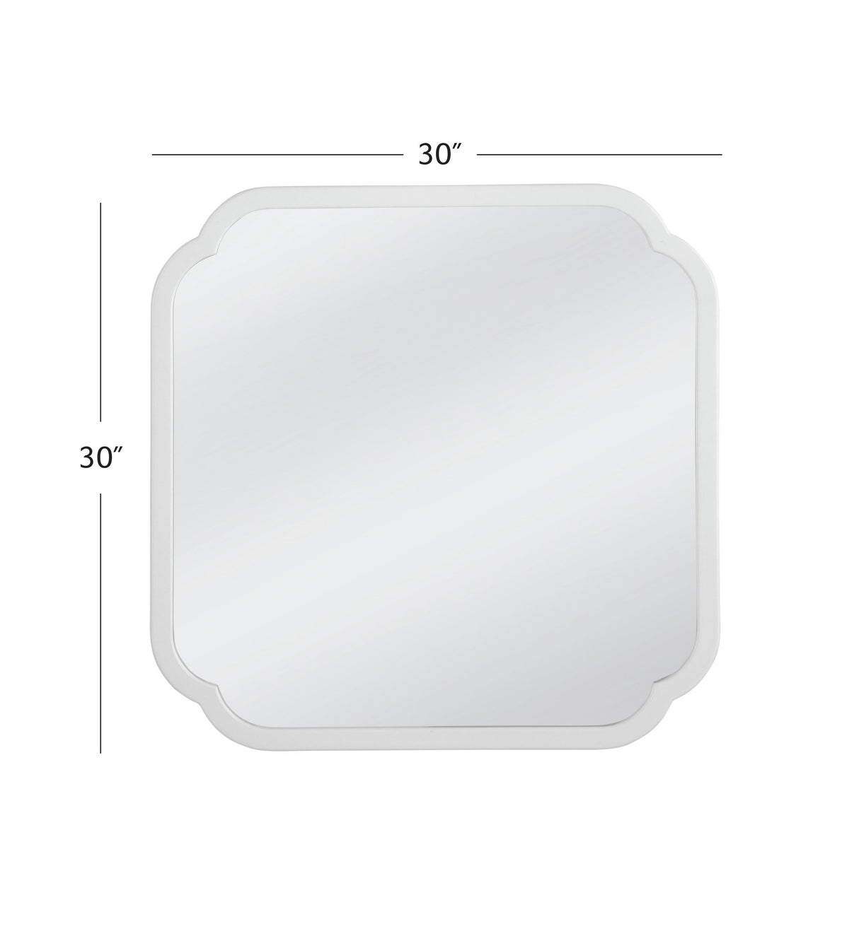 Bassett White Clover Square Wall Mirror
