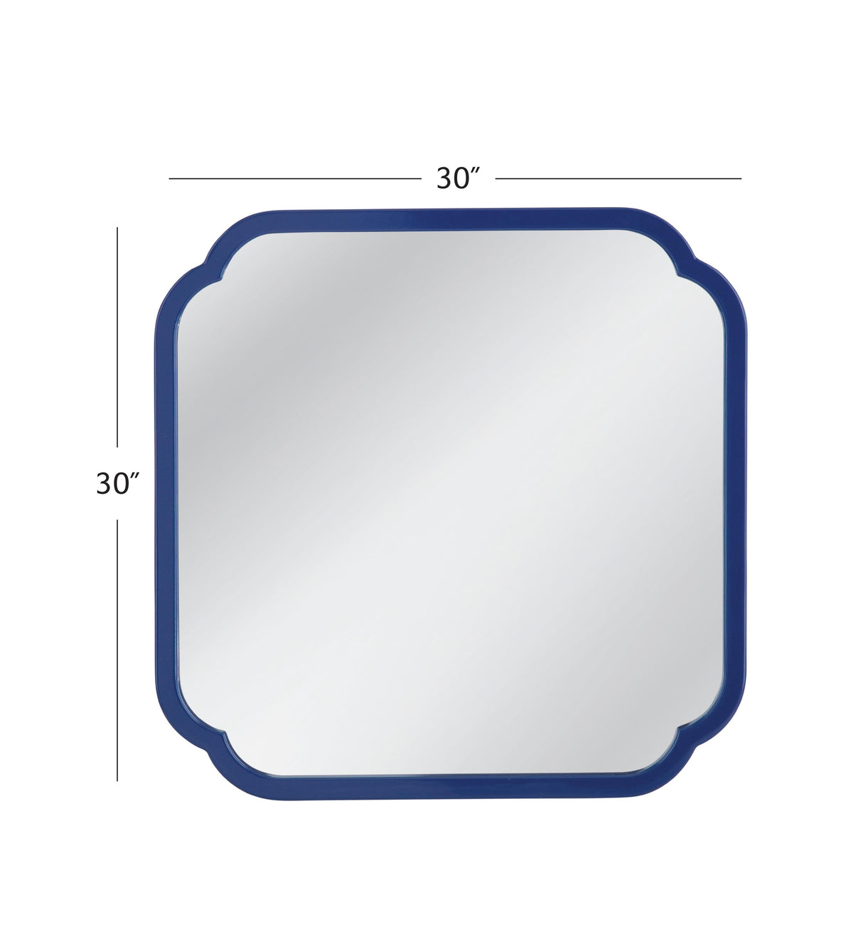 Bassett Navy Lacquer Daphne Square Wall Mirror