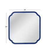 Bassett Navy Lacquer Daphne Square Wall Mirror