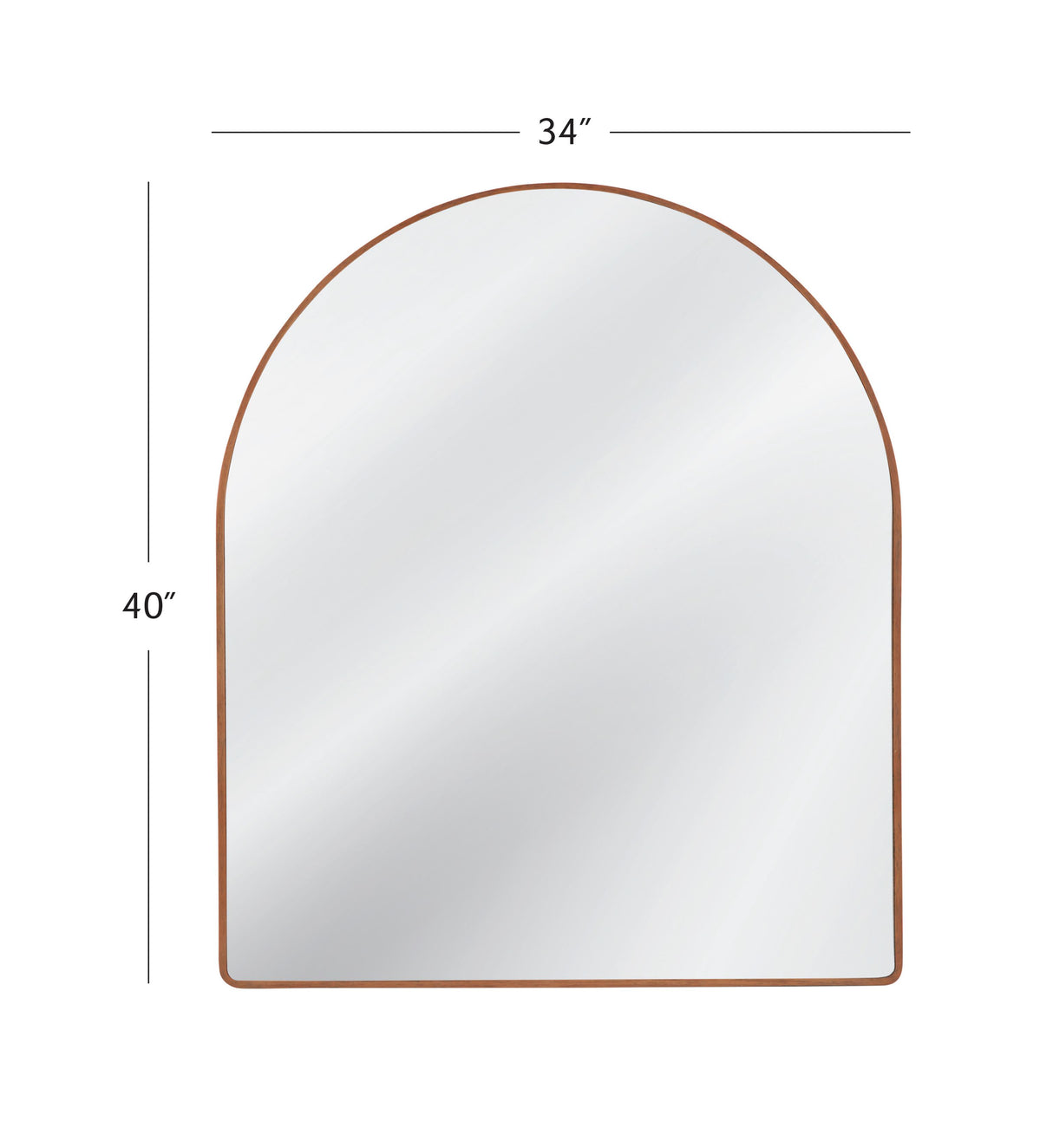 Bassett Brown Hazel Arched Mantel Mirror