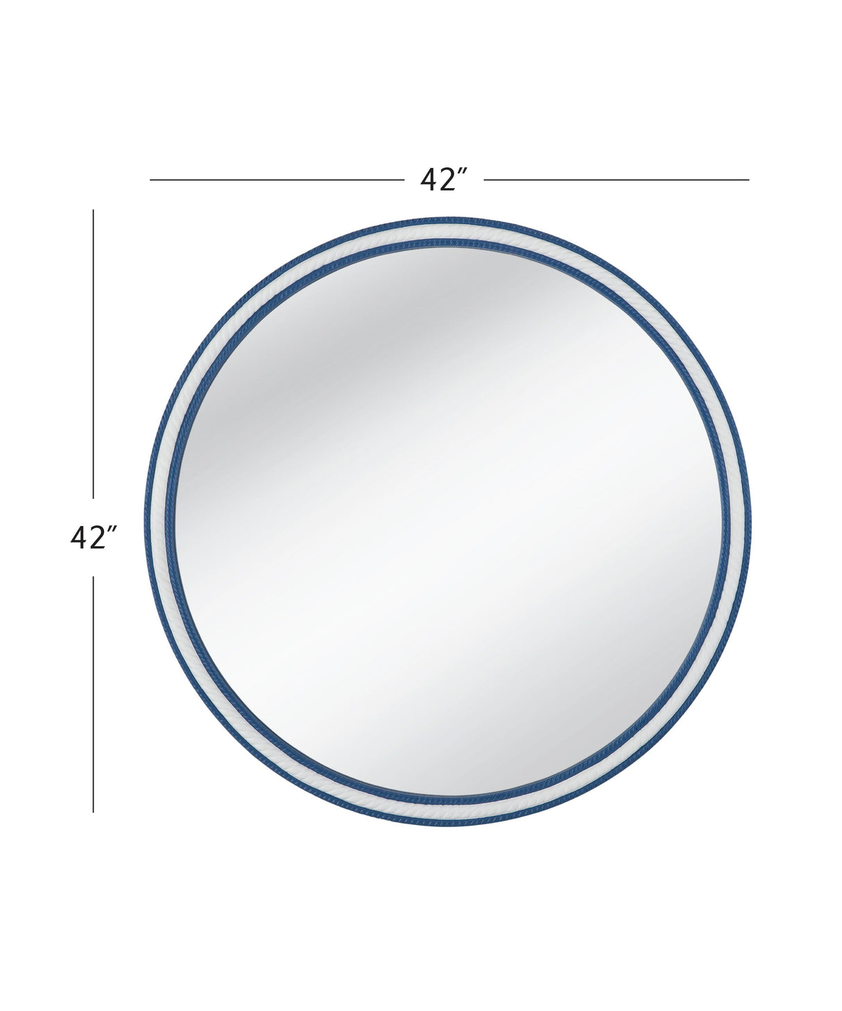 Bassett Bright Blue/White Straits Wall Mirror