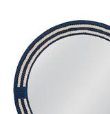 Bassett White/Navy Helm Wall Mirror