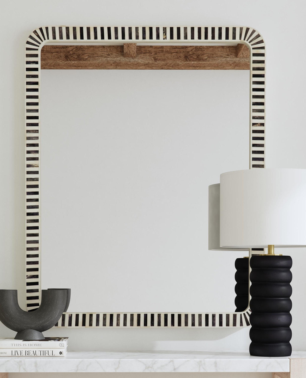 Bassett Cream/Gray Cyrus Wall Mirror