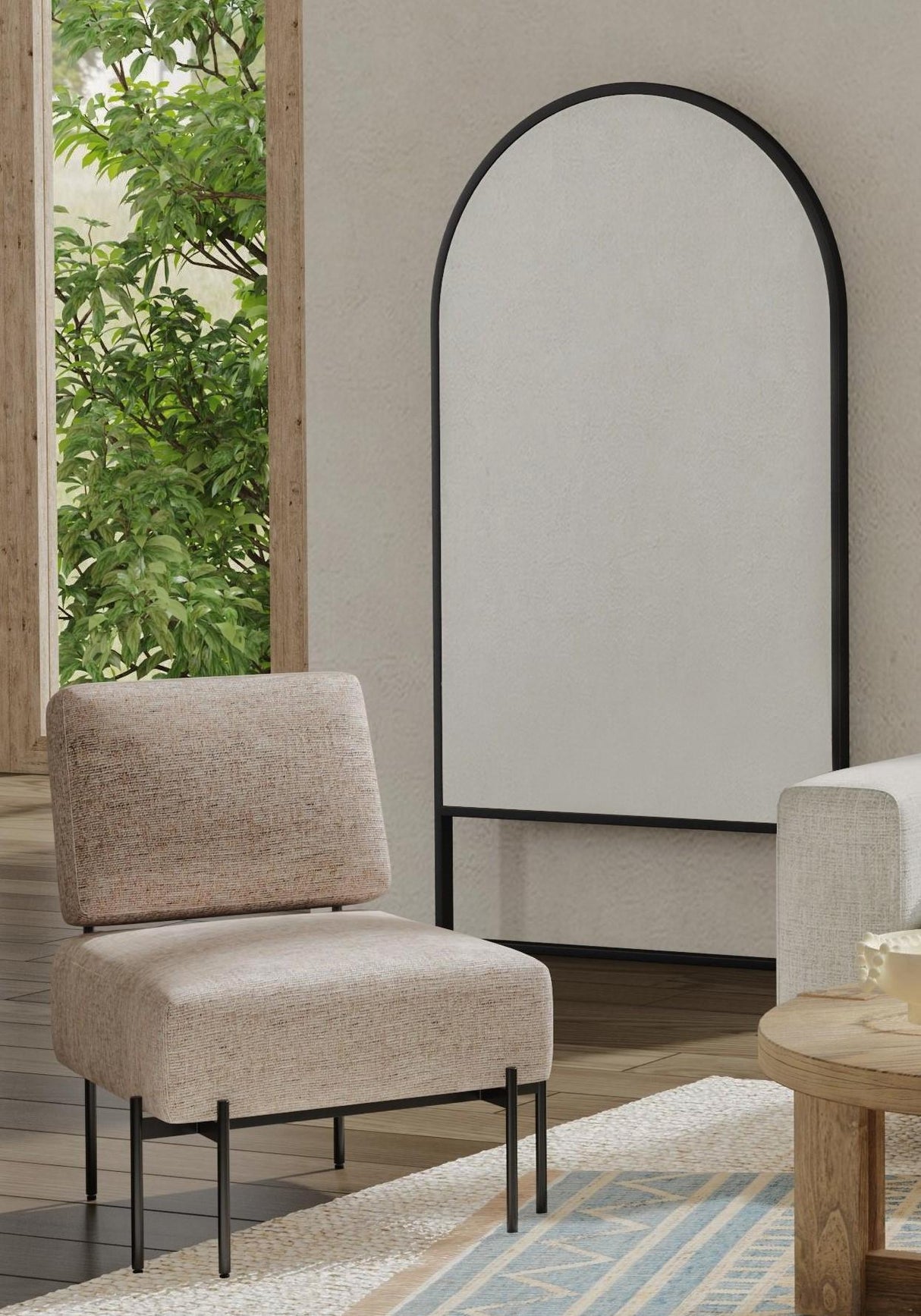 Bassett Black Kai Floor Mirror