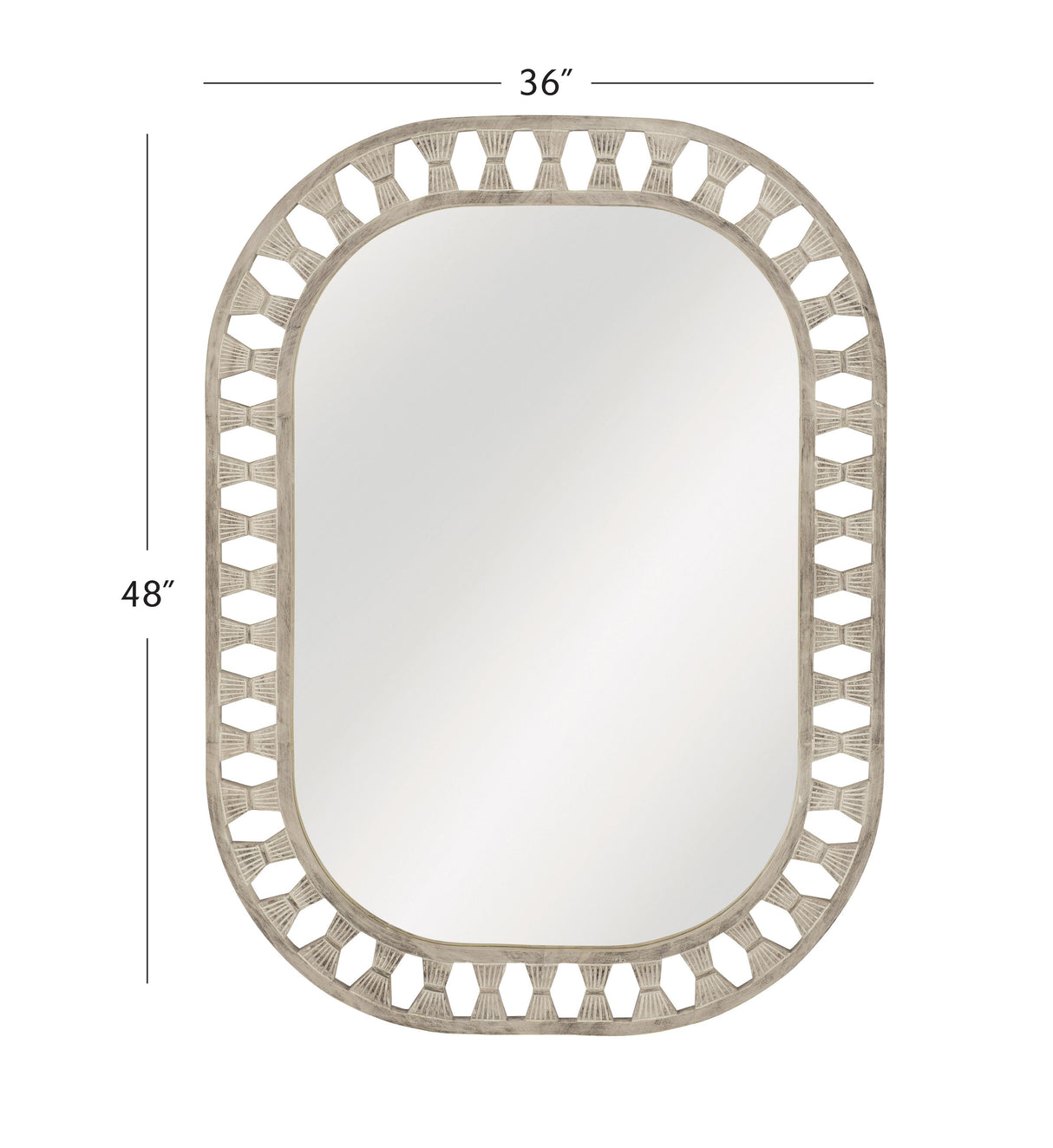Bassett White Wash Enya Wall Mirror