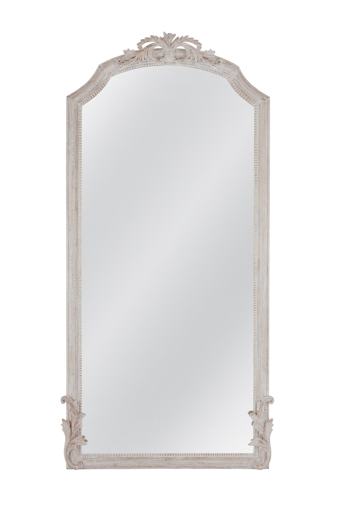 Bassett Distressed White Coltrane Floor Mirror