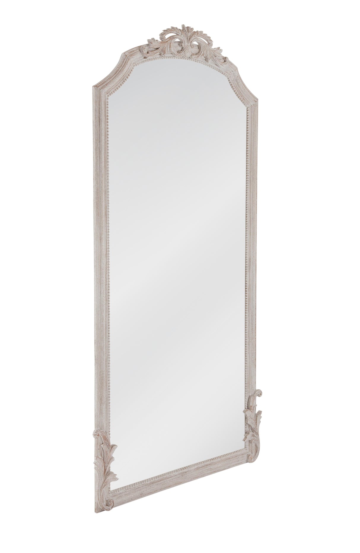 Bassett Distressed White Coltrane Floor Mirror