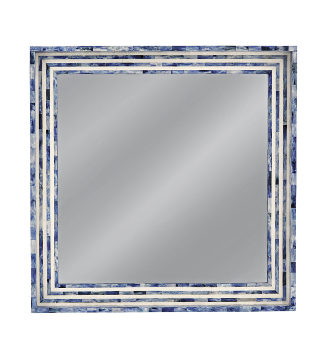 Bassett Blue/Cream Mabrey Wall Mirror