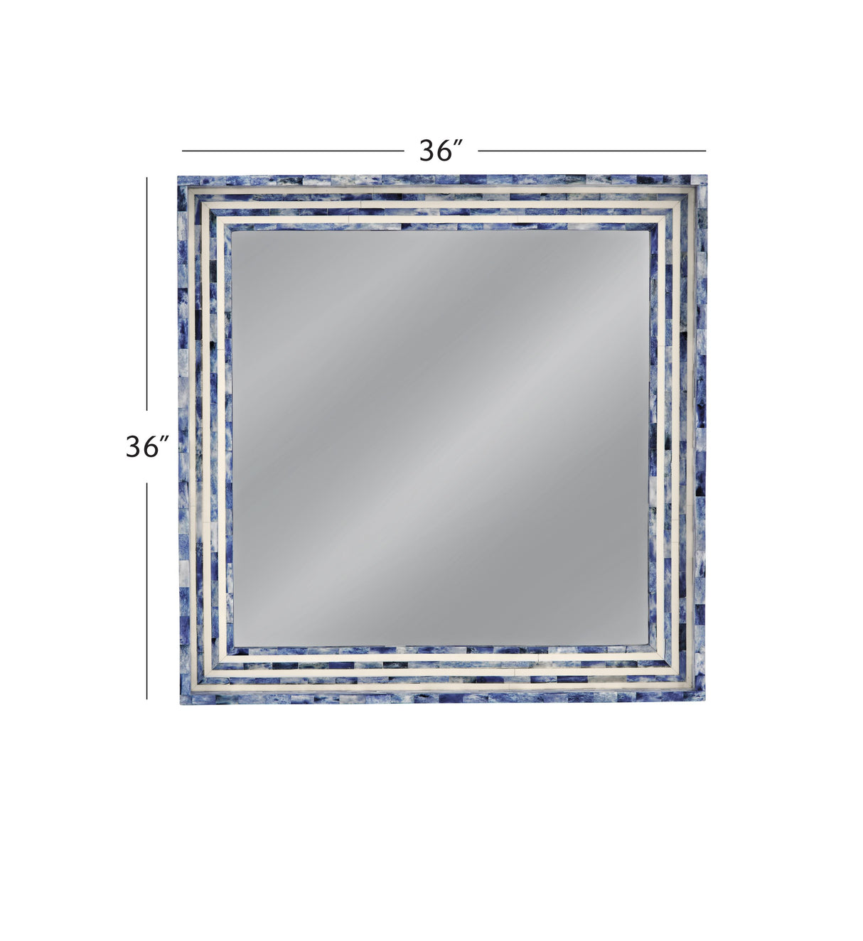 Bassett Blue/Cream Mabrey Wall Mirror