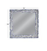 Bassett Blue/Cream Mabrey Wall Mirror