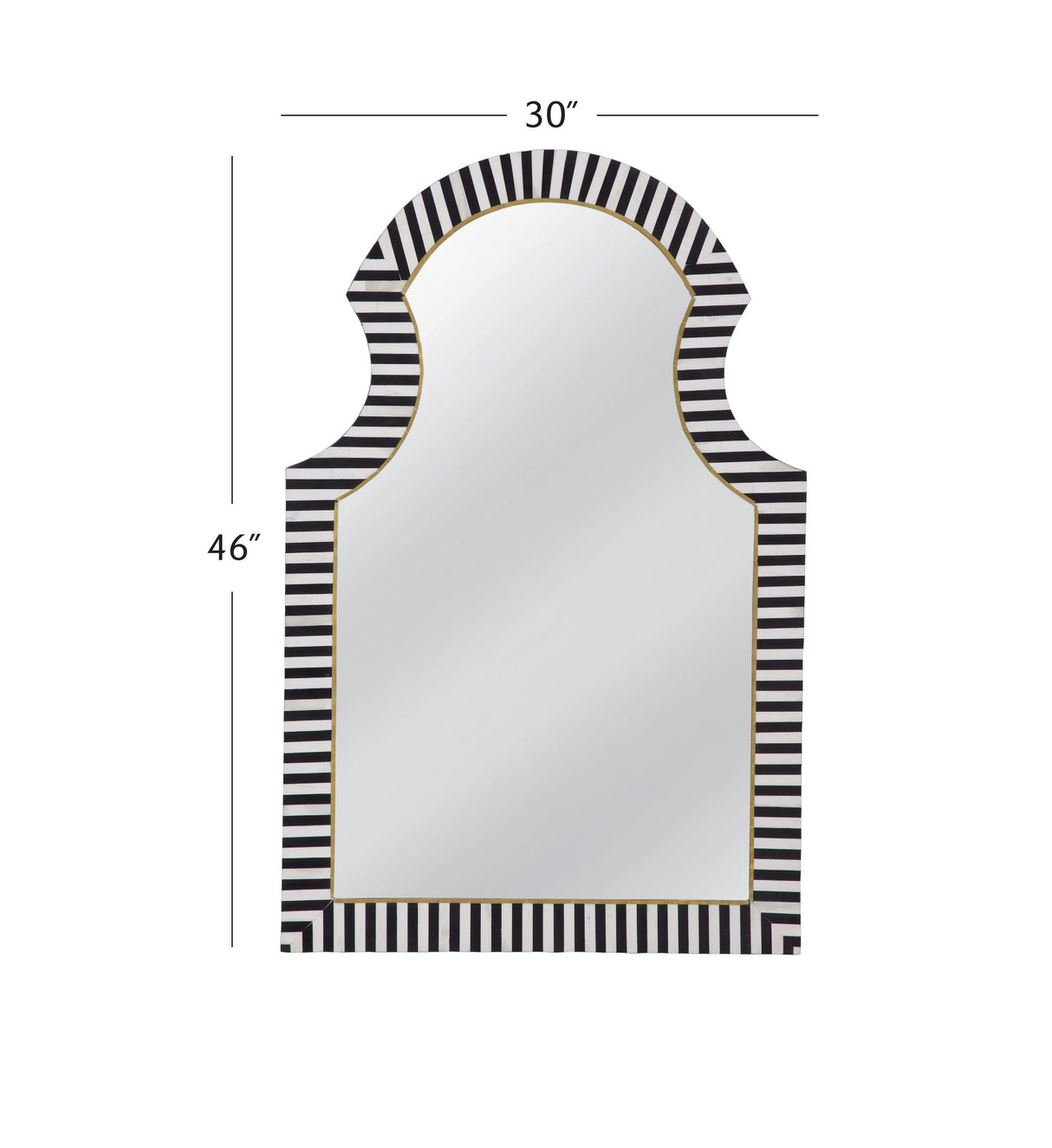 Bassett Black/Cream Martens Wall Mirror