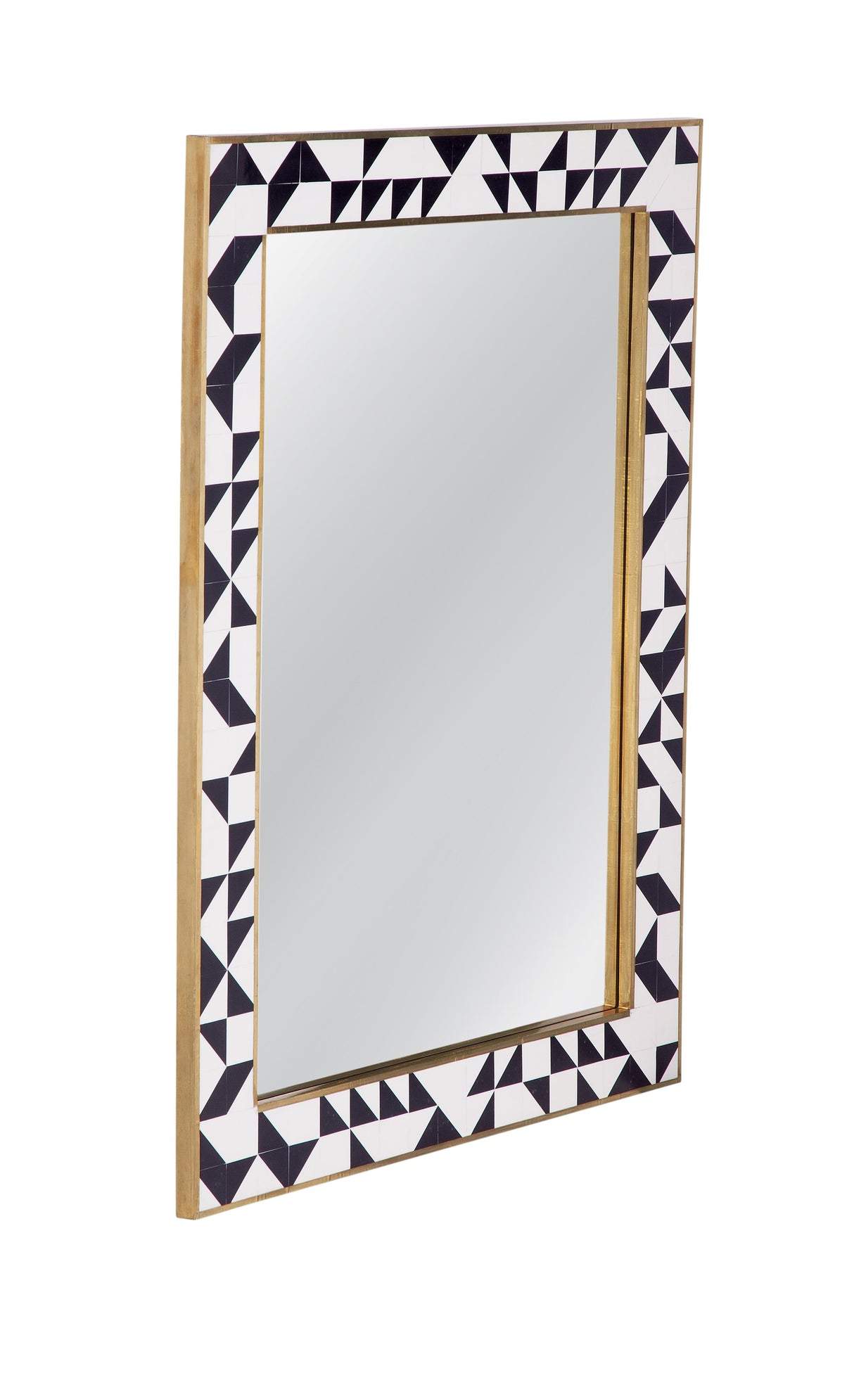 Bassett Black/Cream/Brass Macari Wall Mirror