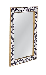 Bassett Black/Cream/Brass Macari Wall Mirror