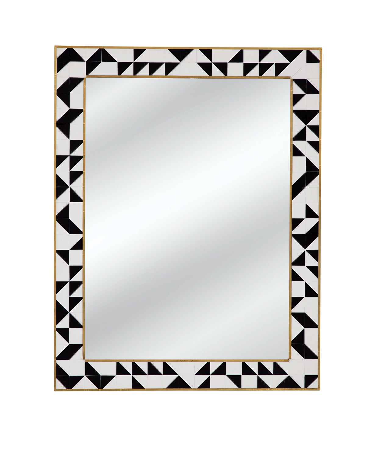 Bassett Black/Cream/Brass Macari Wall Mirror