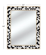 Bassett Black/Cream/Brass Macari Wall Mirror